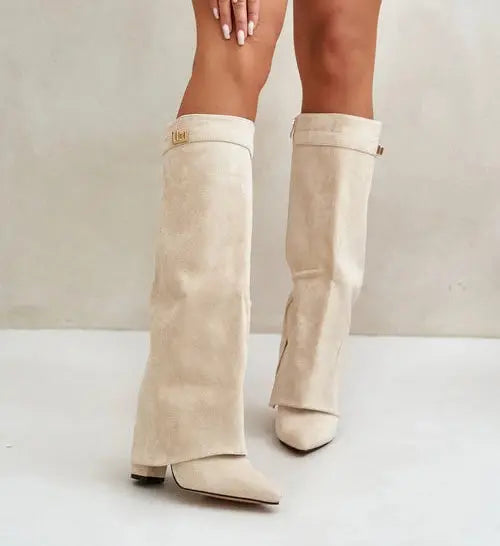 Bella Boots Beige – Elegant, Trendy & Tijdloos! 👢✨ - Goodiefetch