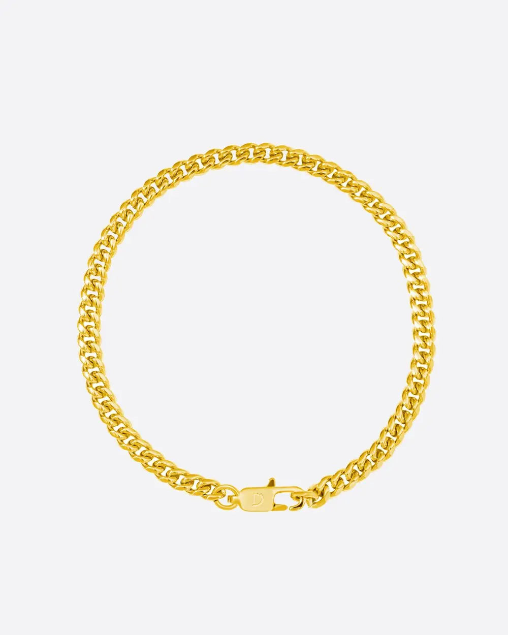 CLEAN CUBANA BRACELET. - 4MM 18K GOLD - Goodiefetch