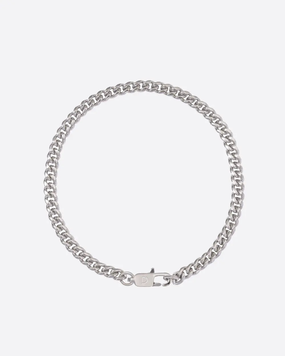 CLEAN CUBANA BRACELET. - 4MM WHITE GOLD - Goodiefetch