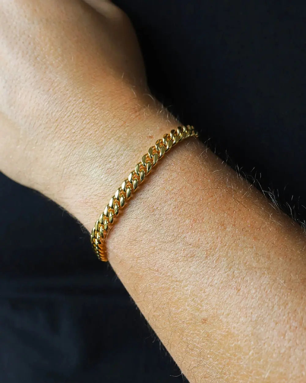 CLEAN CUBANA BRACELET. - 6MM 18K GOLD - Goodiefetch