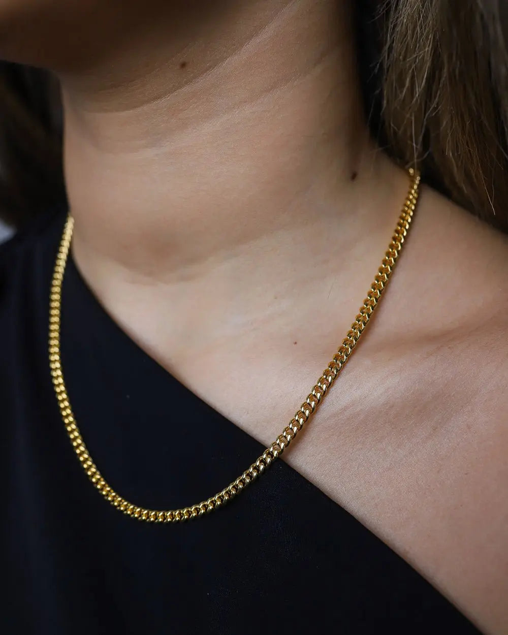 CLEAN CUBANA CHAIN. - 4MM 18K GOLD - Goodiefetch