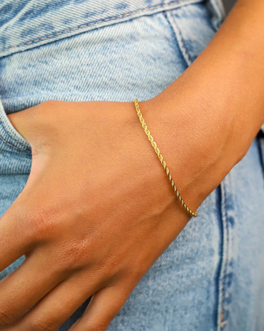 CLEAN ROPE BRACELET. - 2MM 18K GOLD - Goodiefetch