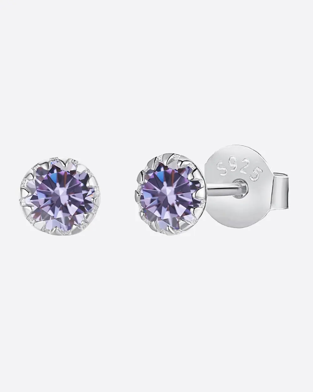 COLORED STUDS 925. - WHITE GOLD - Goodiefetch