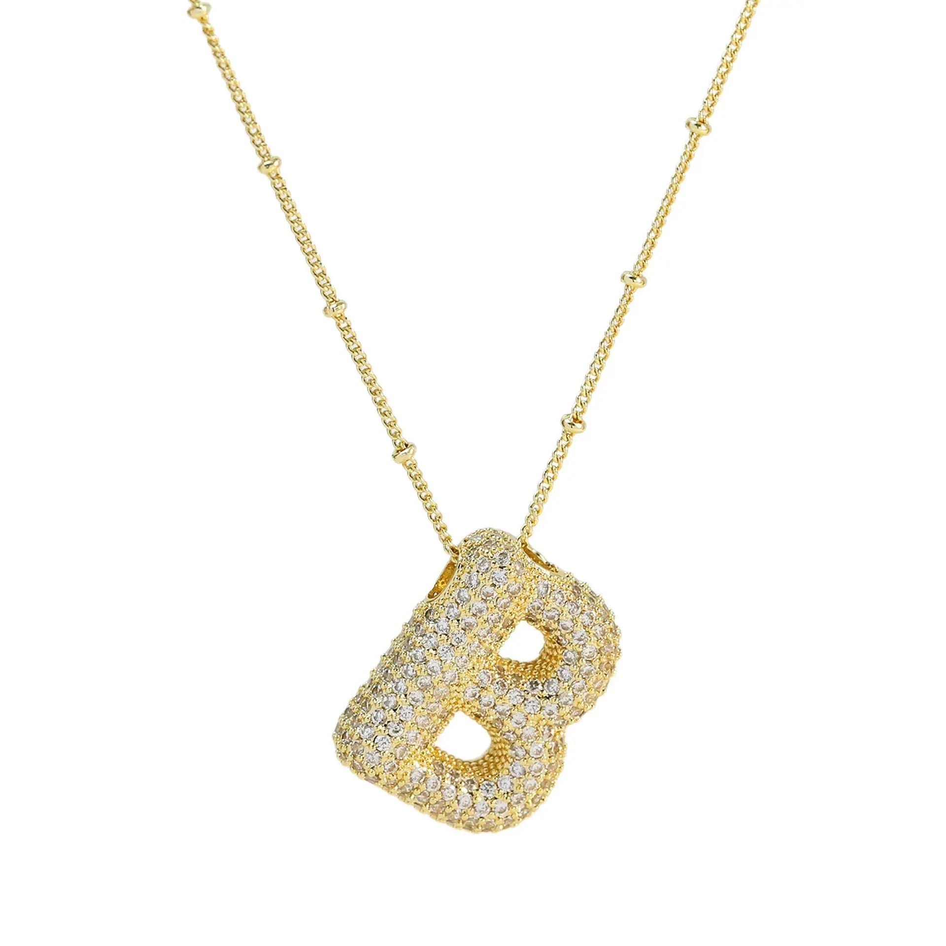 Diamond bubble letter nacklace Goodiefetch