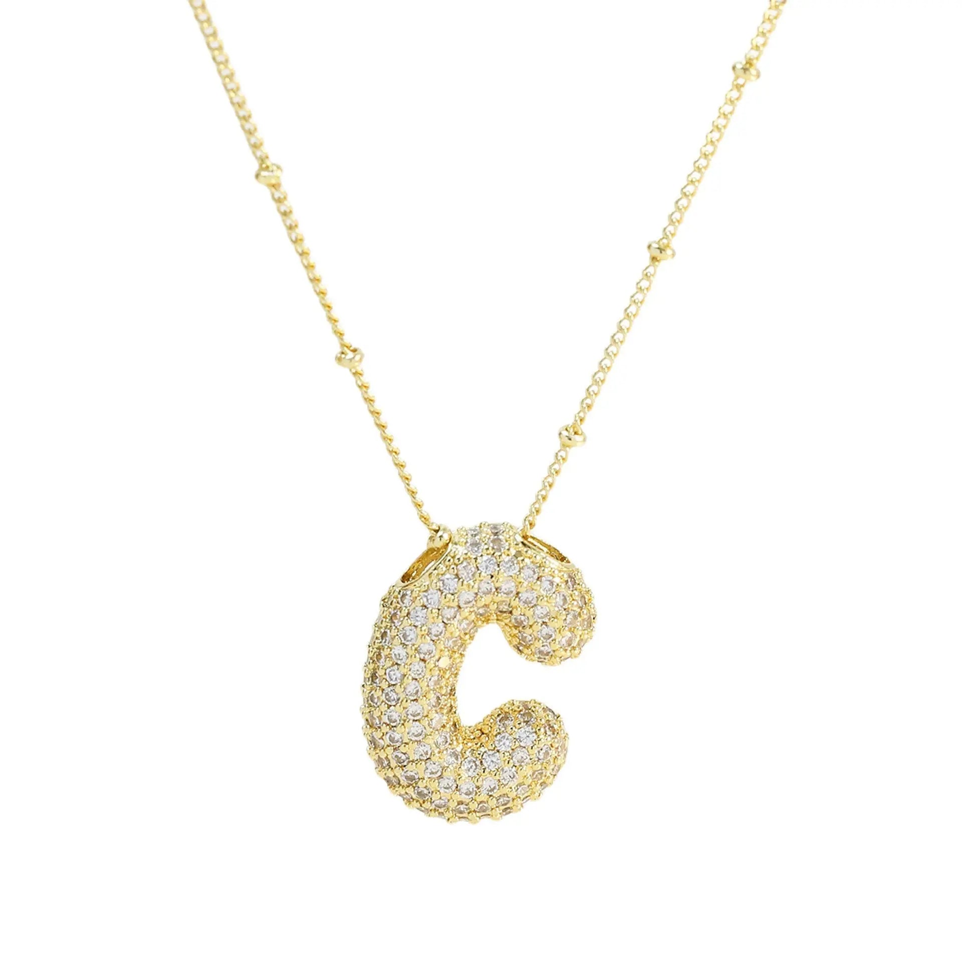 Diamond bubble letter nacklace Goodiefetch