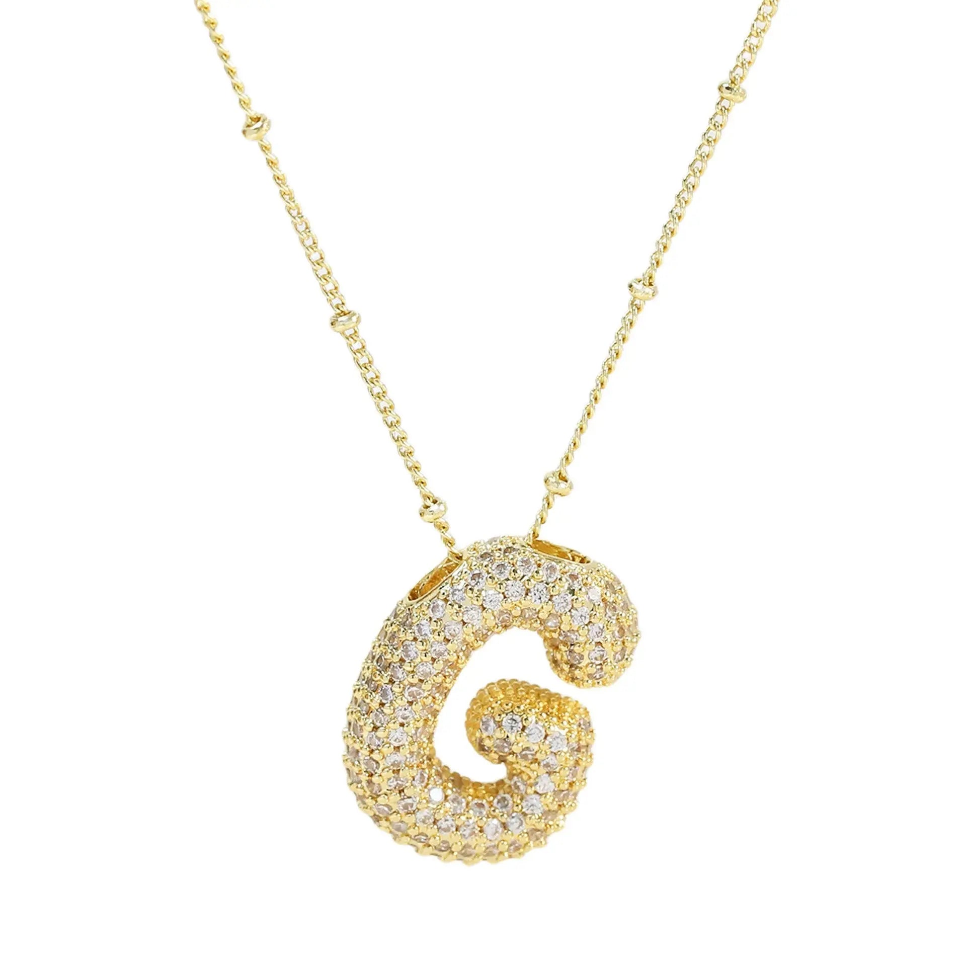 Diamond bubble letter nacklace Goodiefetch