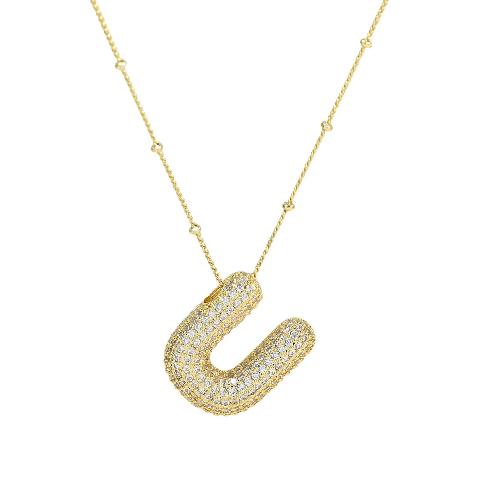 Diamond bubble letter nacklace Goodiefetch