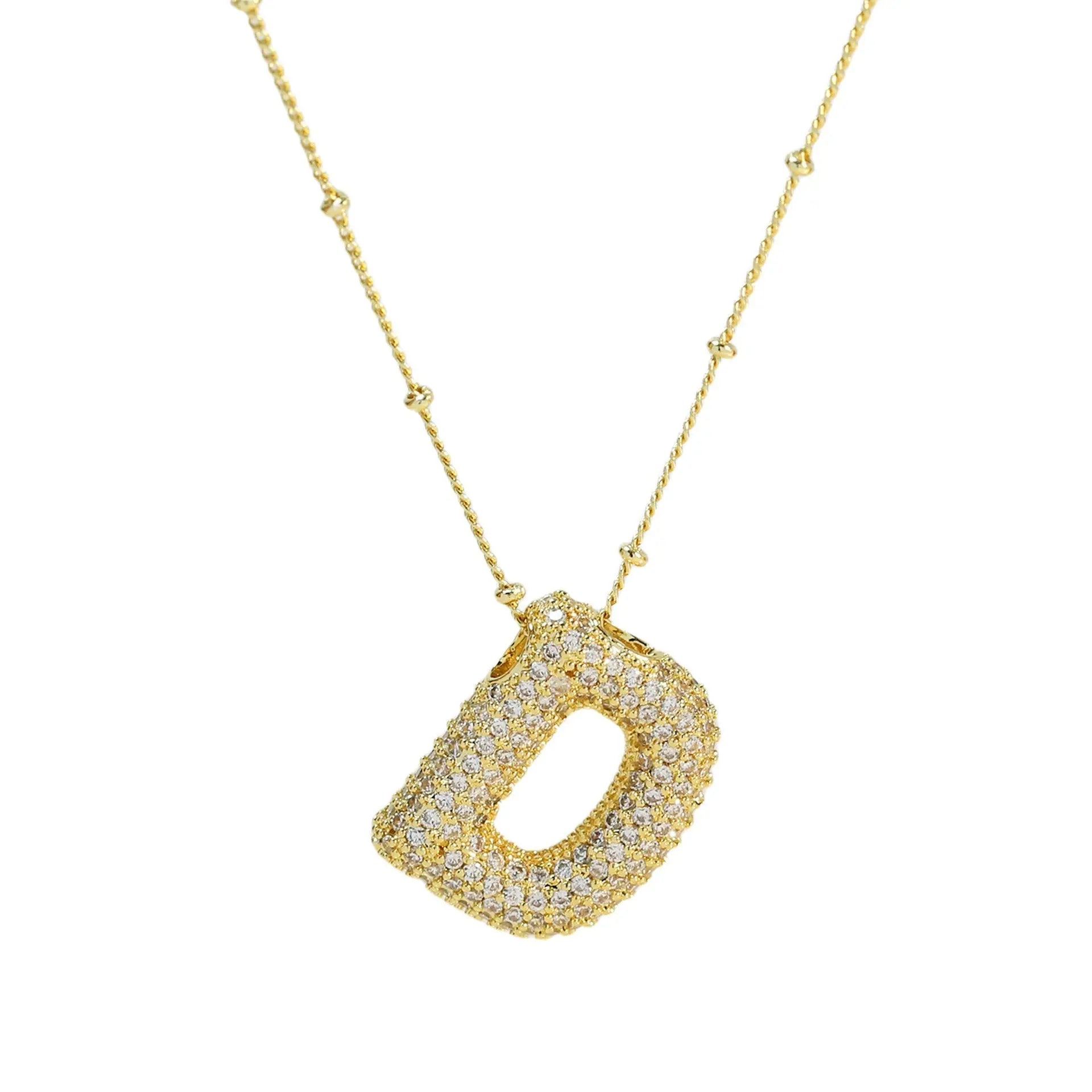 Diamond bubble letter nacklace Goodiefetch