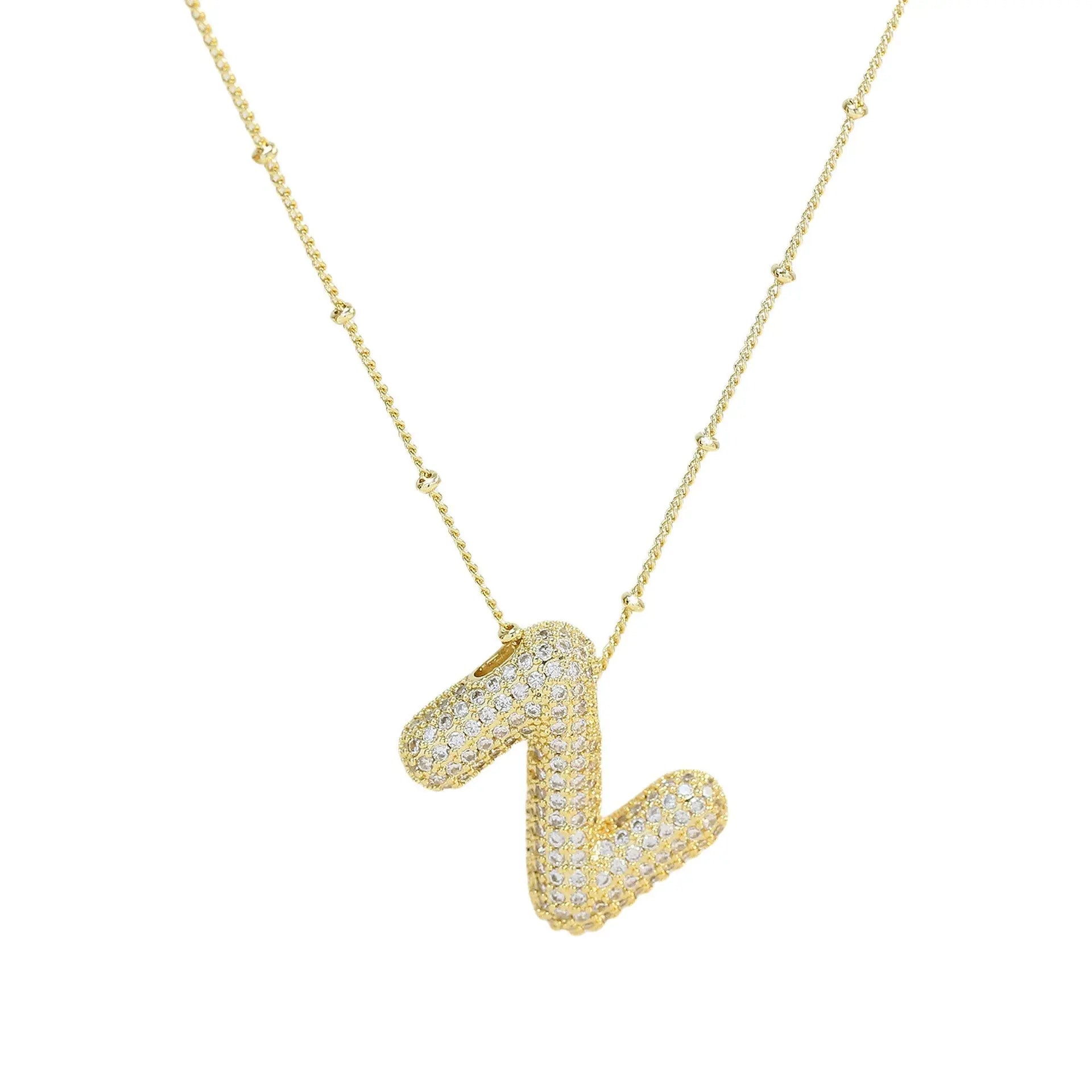 Diamond bubble letter nacklace Goodiefetch