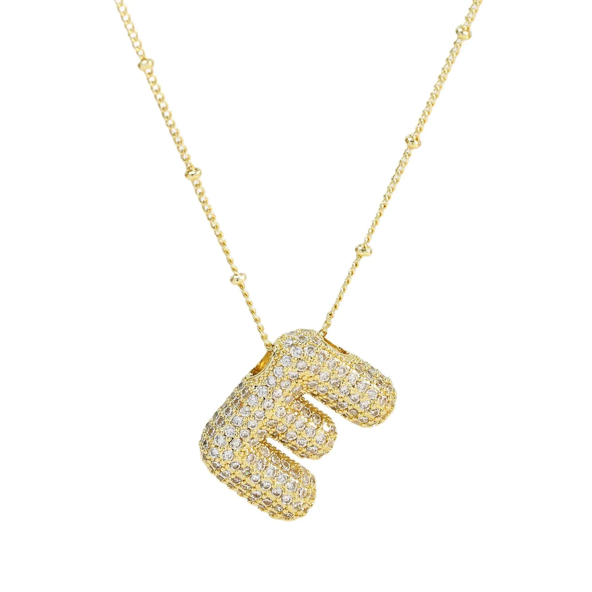 Diamond bubble letter nacklace Goodiefetch