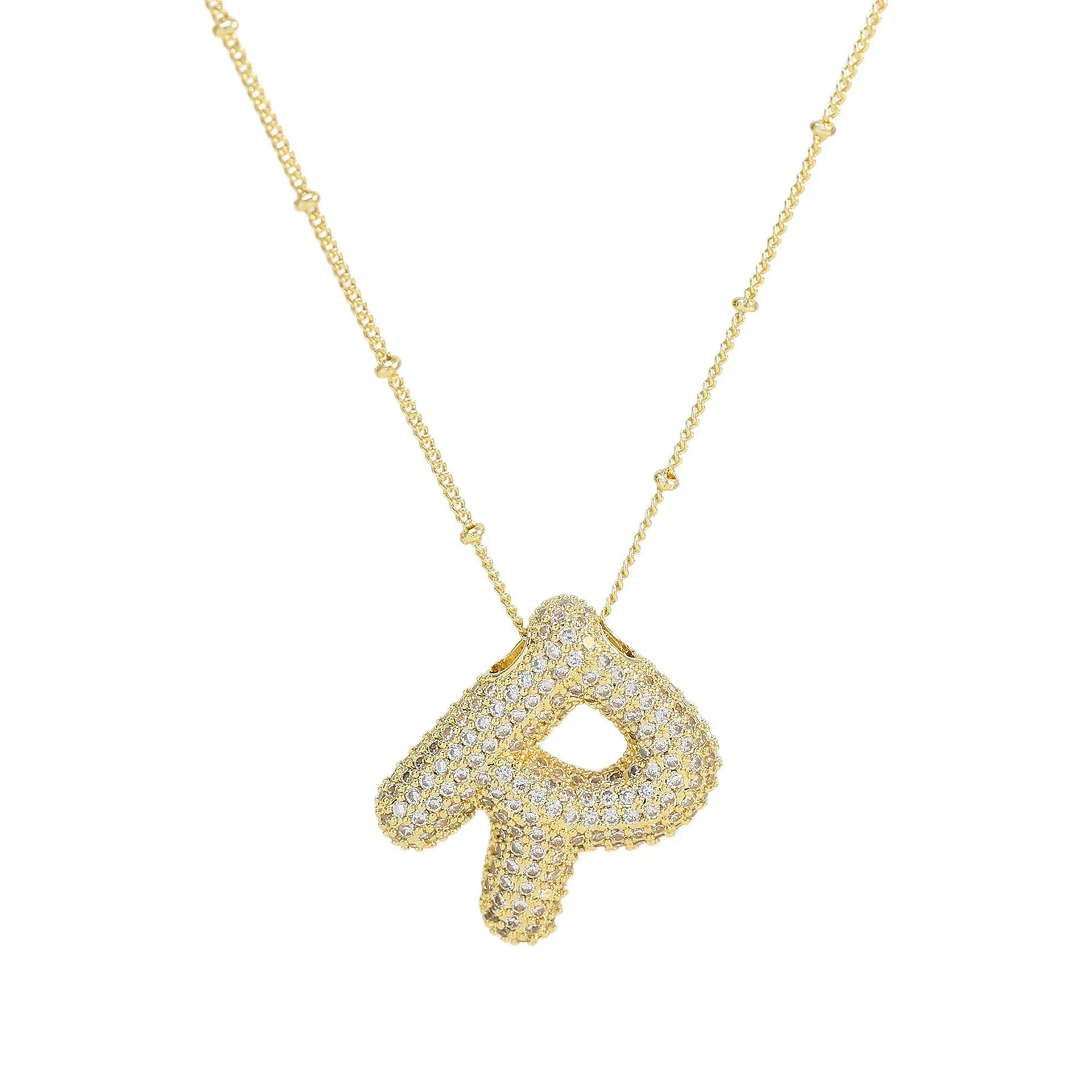 Diamond bubble letter nacklace Goodiefetch