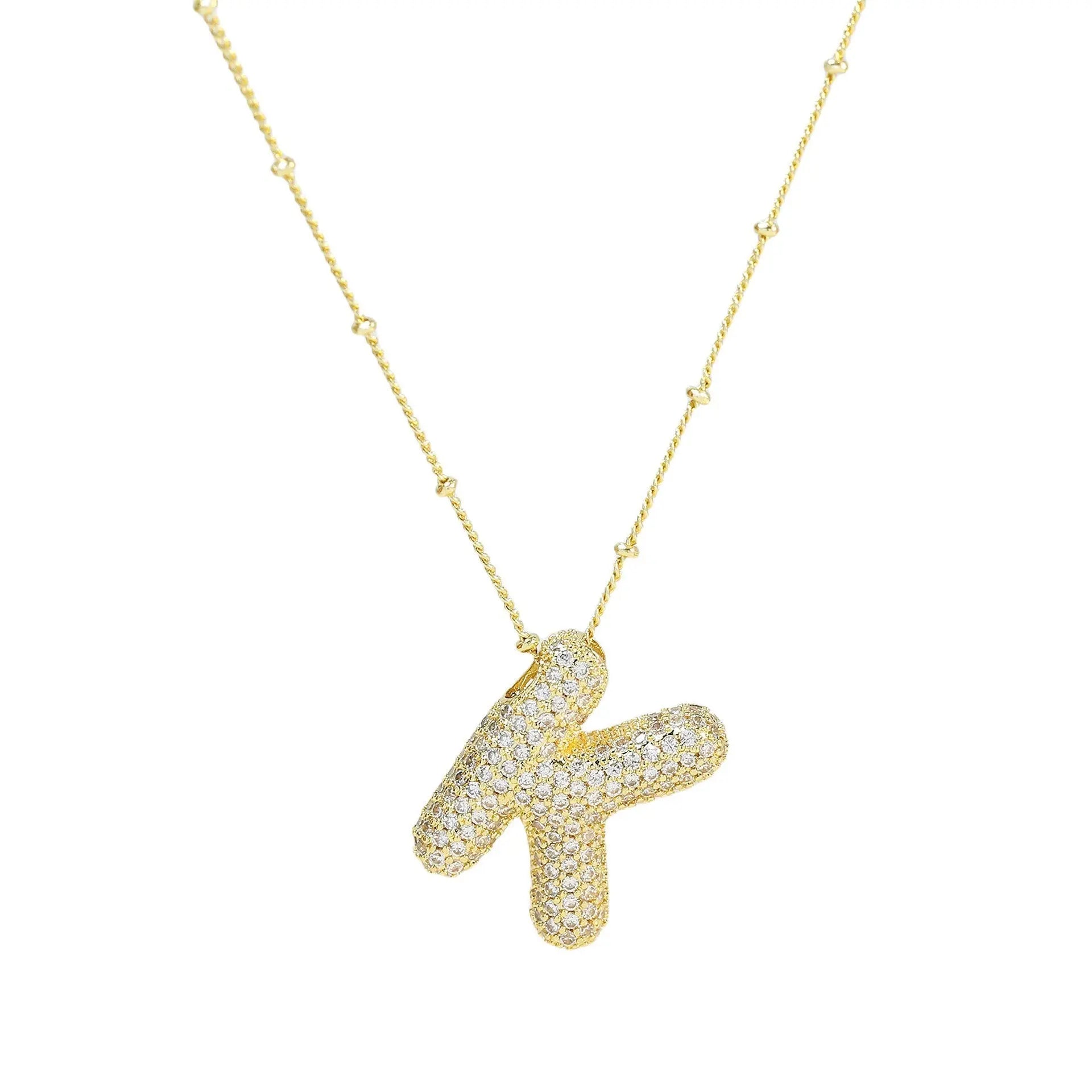 Diamond bubble letter nacklace Goodiefetch