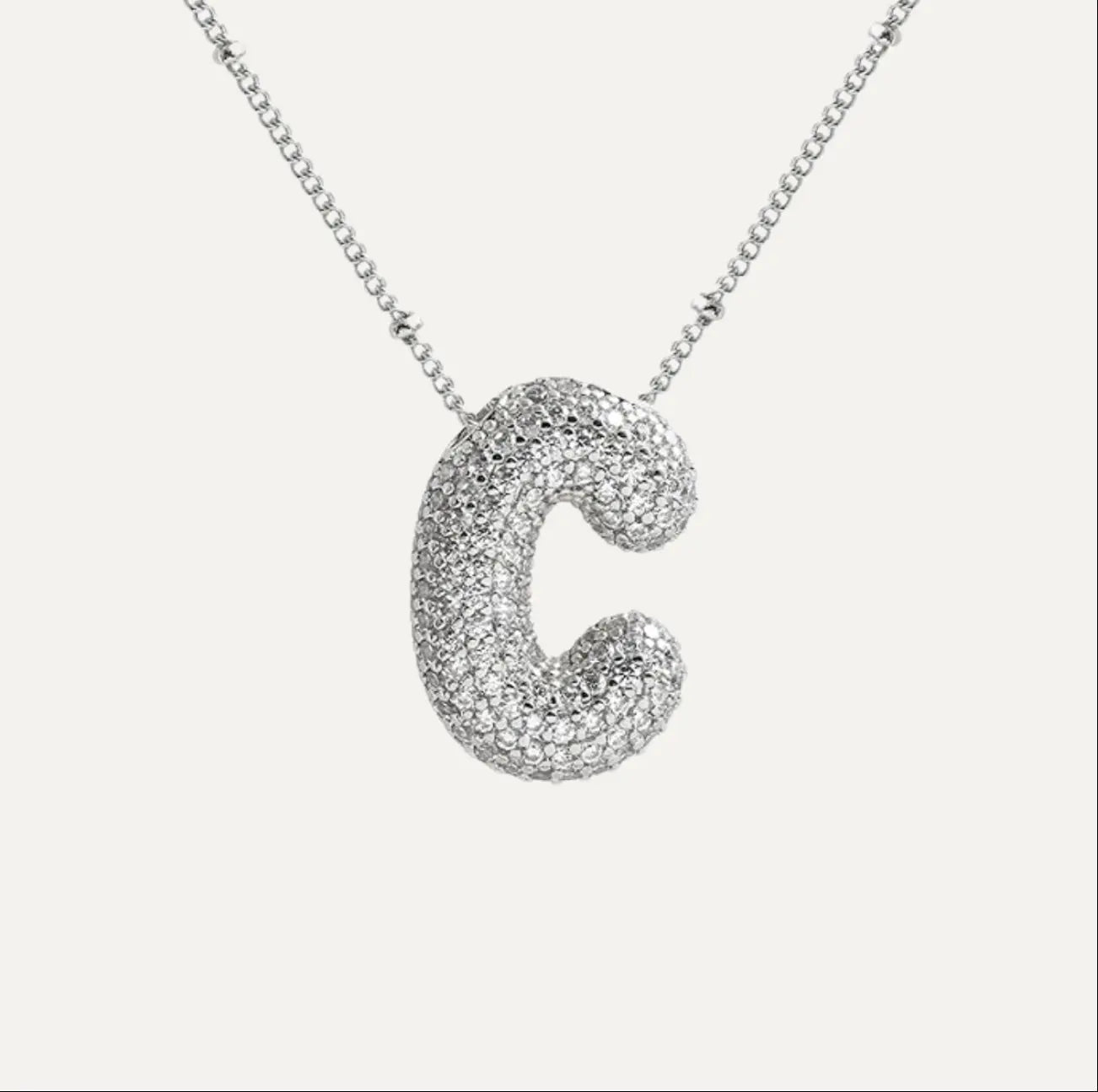 Diamond bubble letter nacklace Goodiefetch