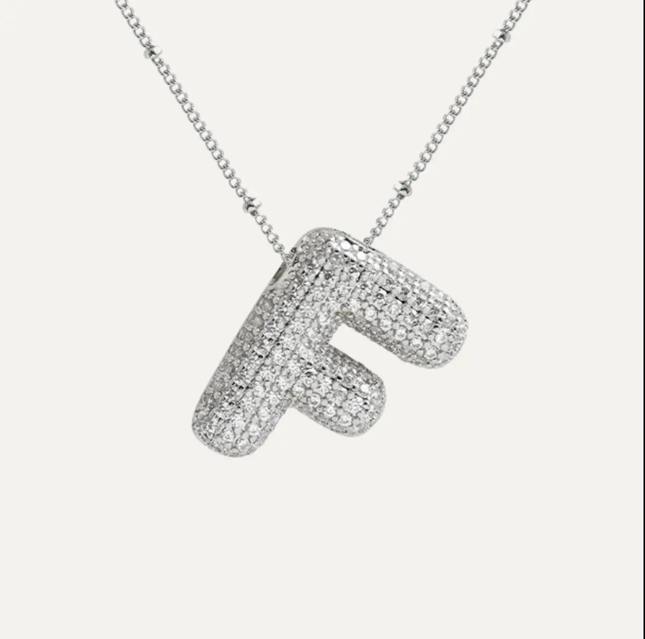 Diamond bubble letter nacklace Goodiefetch