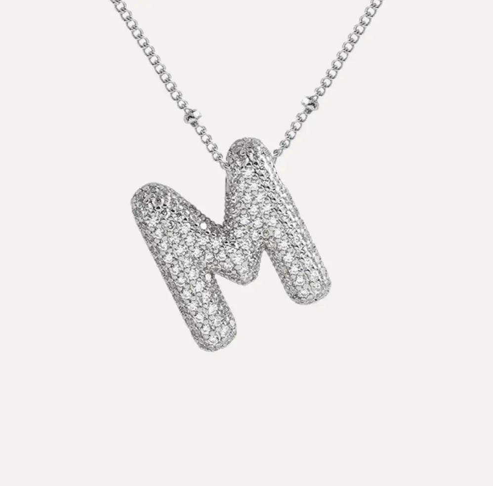 Diamond bubble letter nacklace Goodiefetch