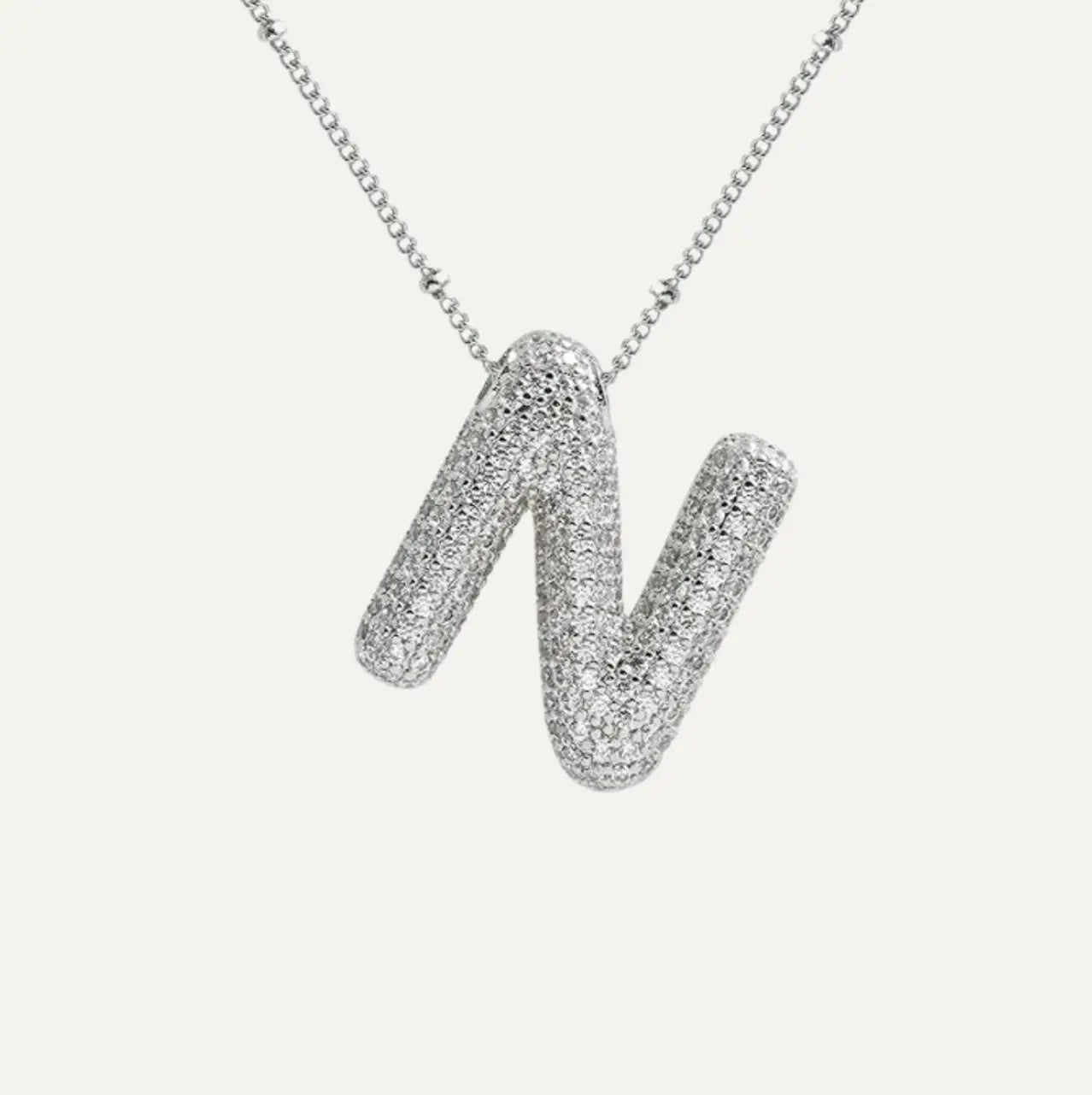 Diamond bubble letter nacklace Goodiefetch