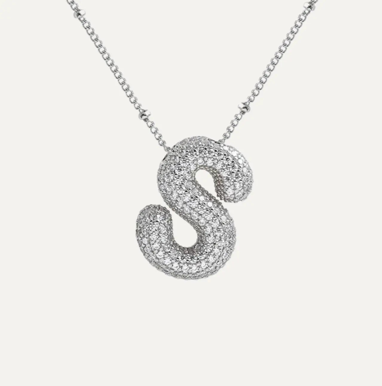 Diamond bubble letter nacklace Goodiefetch