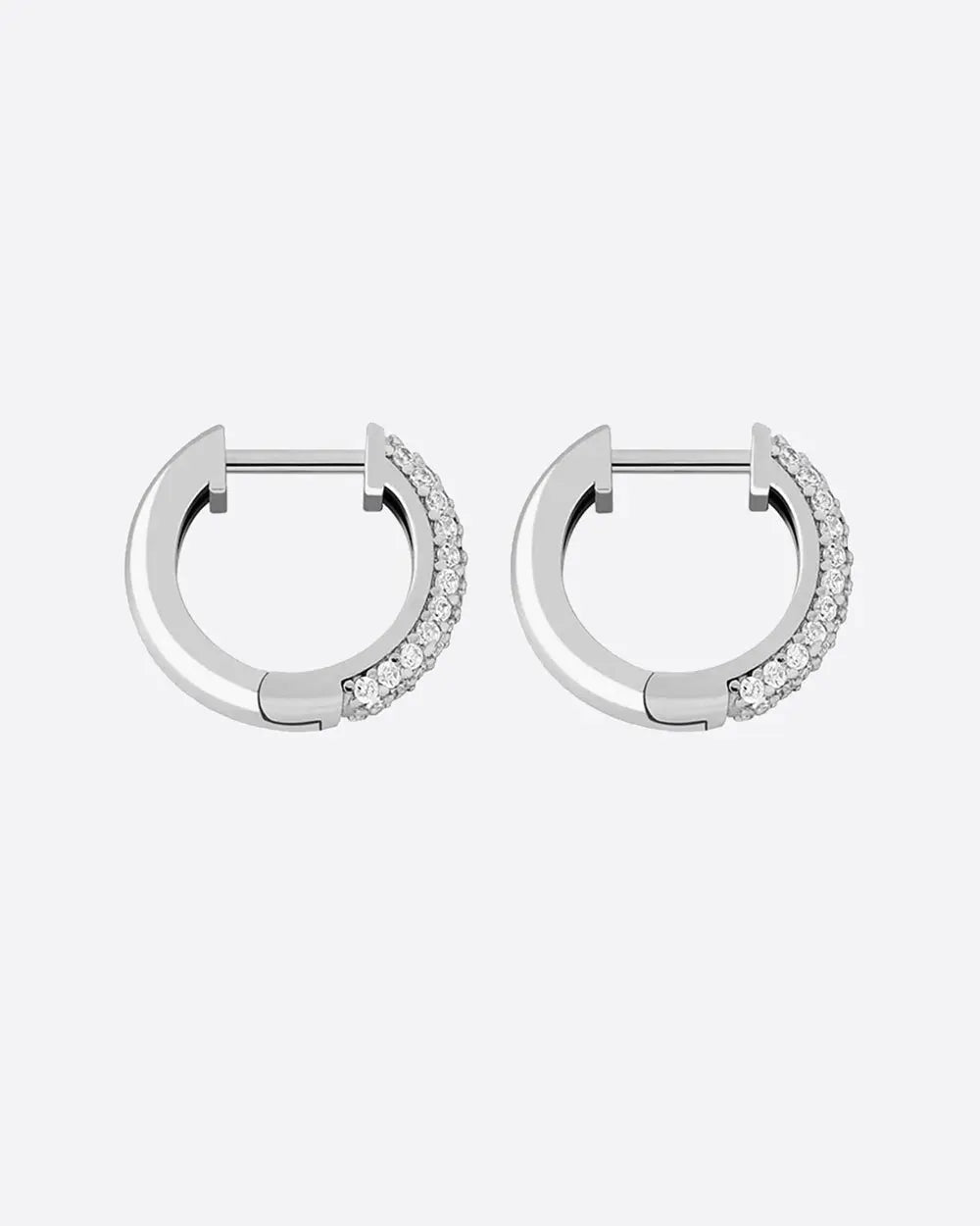 HOOPS EARRINGS 925. - WHITE GOLD - Goodiefetch