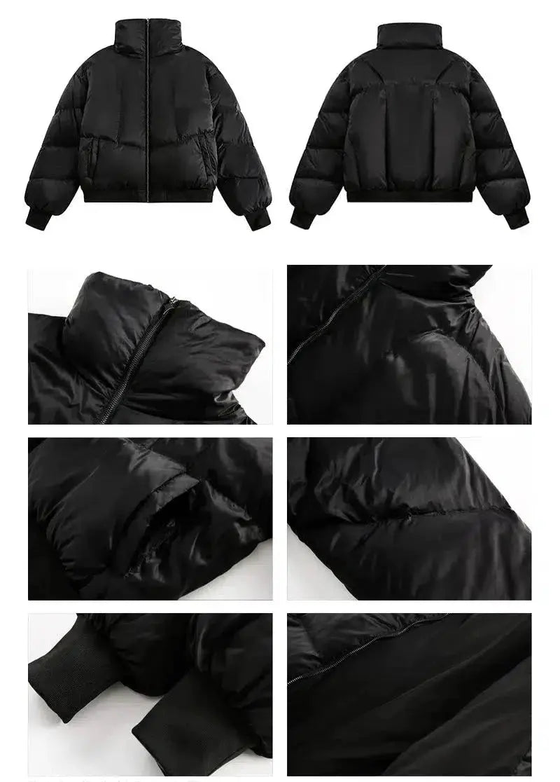 High Collar Short Puffer Jacket - Goodiefetch