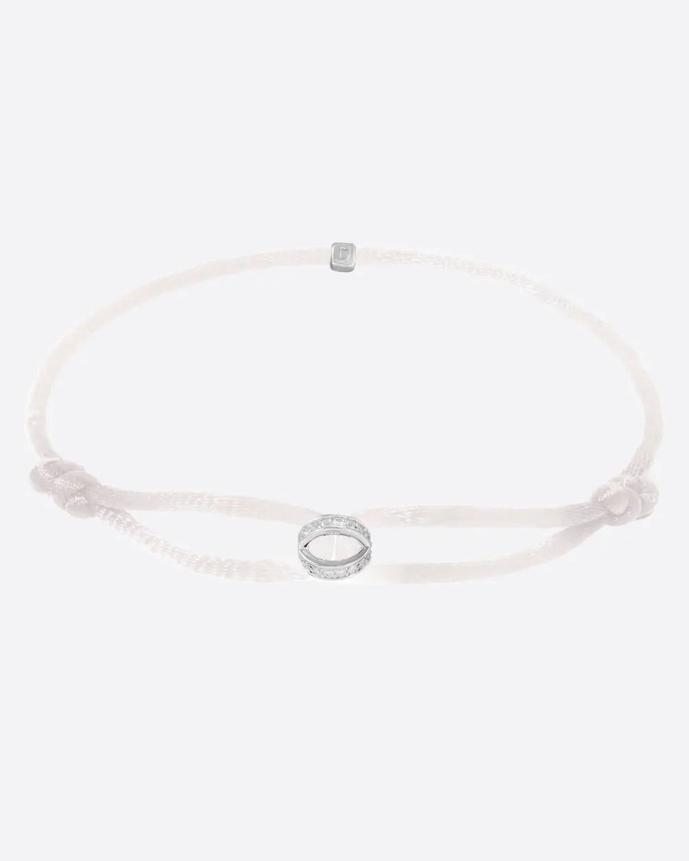 MOISSANITE ICED INFINITY CORD BRACELET. - WHITE GOLD - Goodiefetch