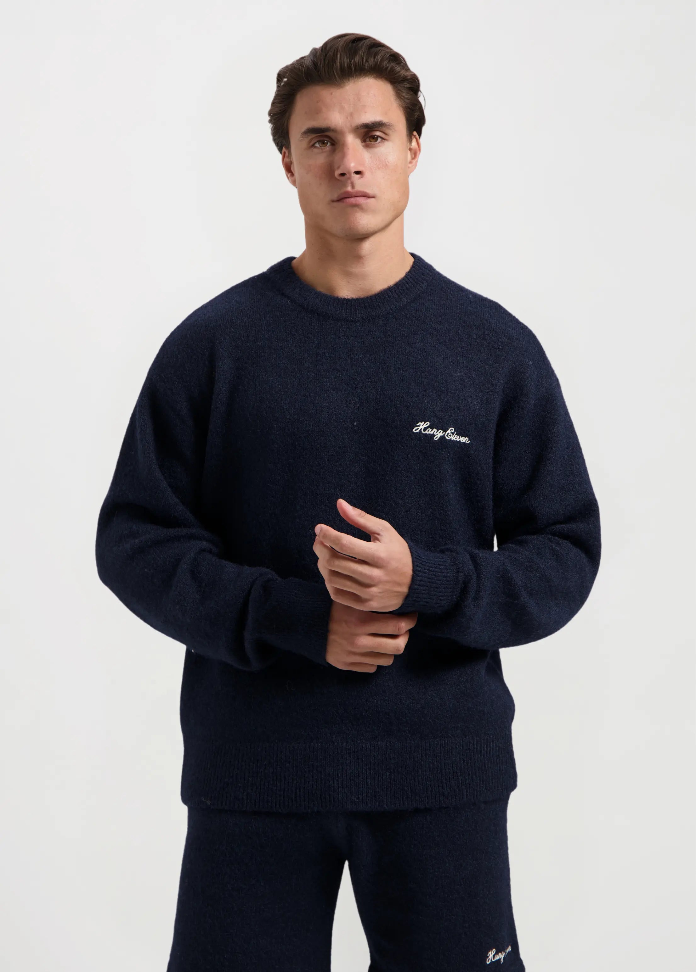 Soft Knitted Crewneck - Navy Blue Goodiefetch
