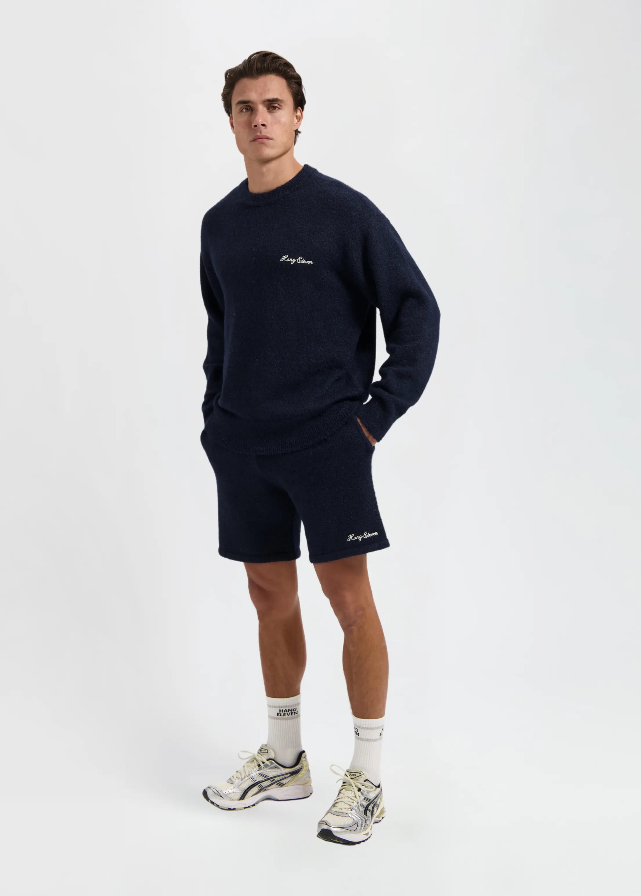 Soft Knitted Crewneck - Navy Blue Goodiefetch