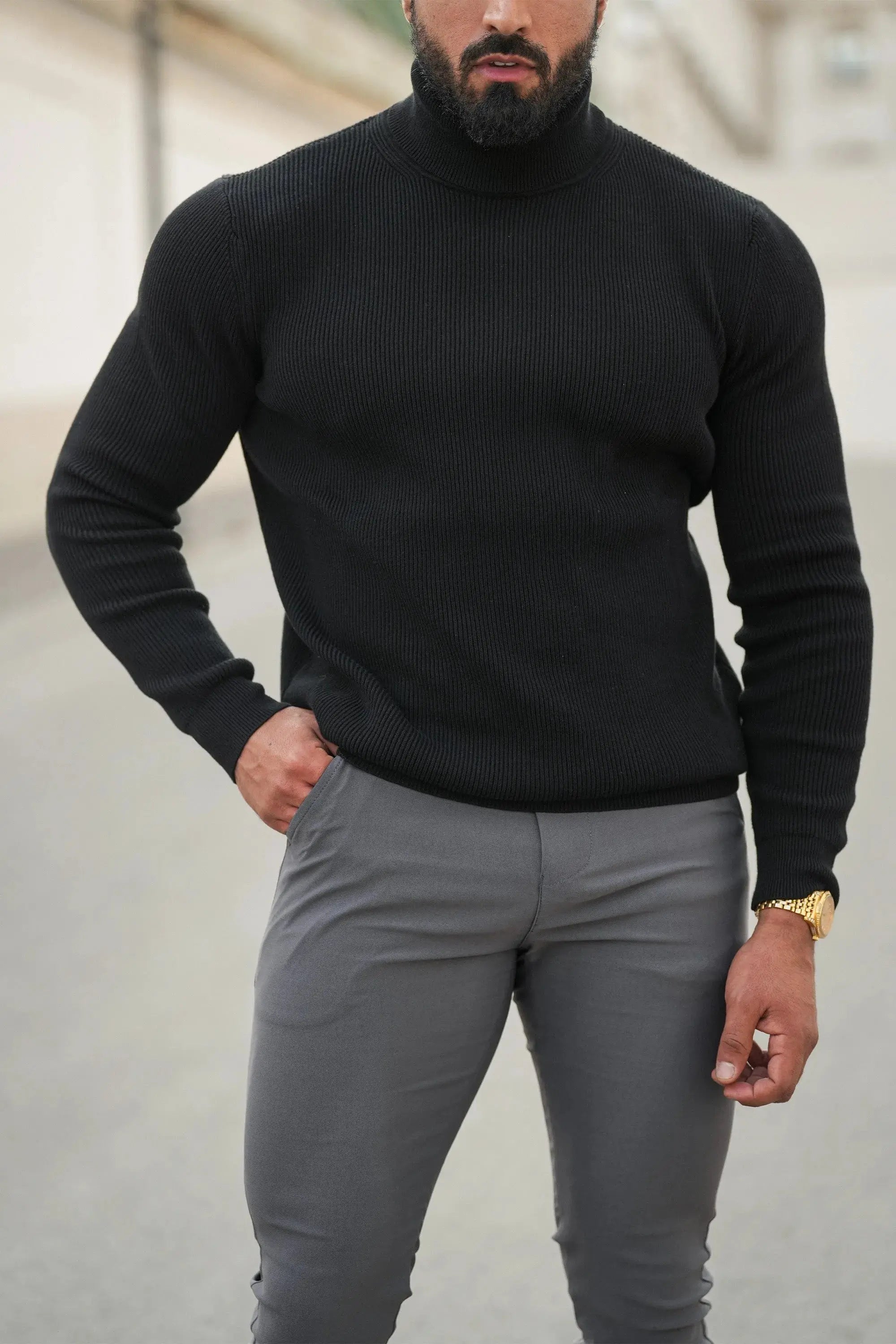 THE RENZO TURTLE NECK SWEATER Goodiefetch