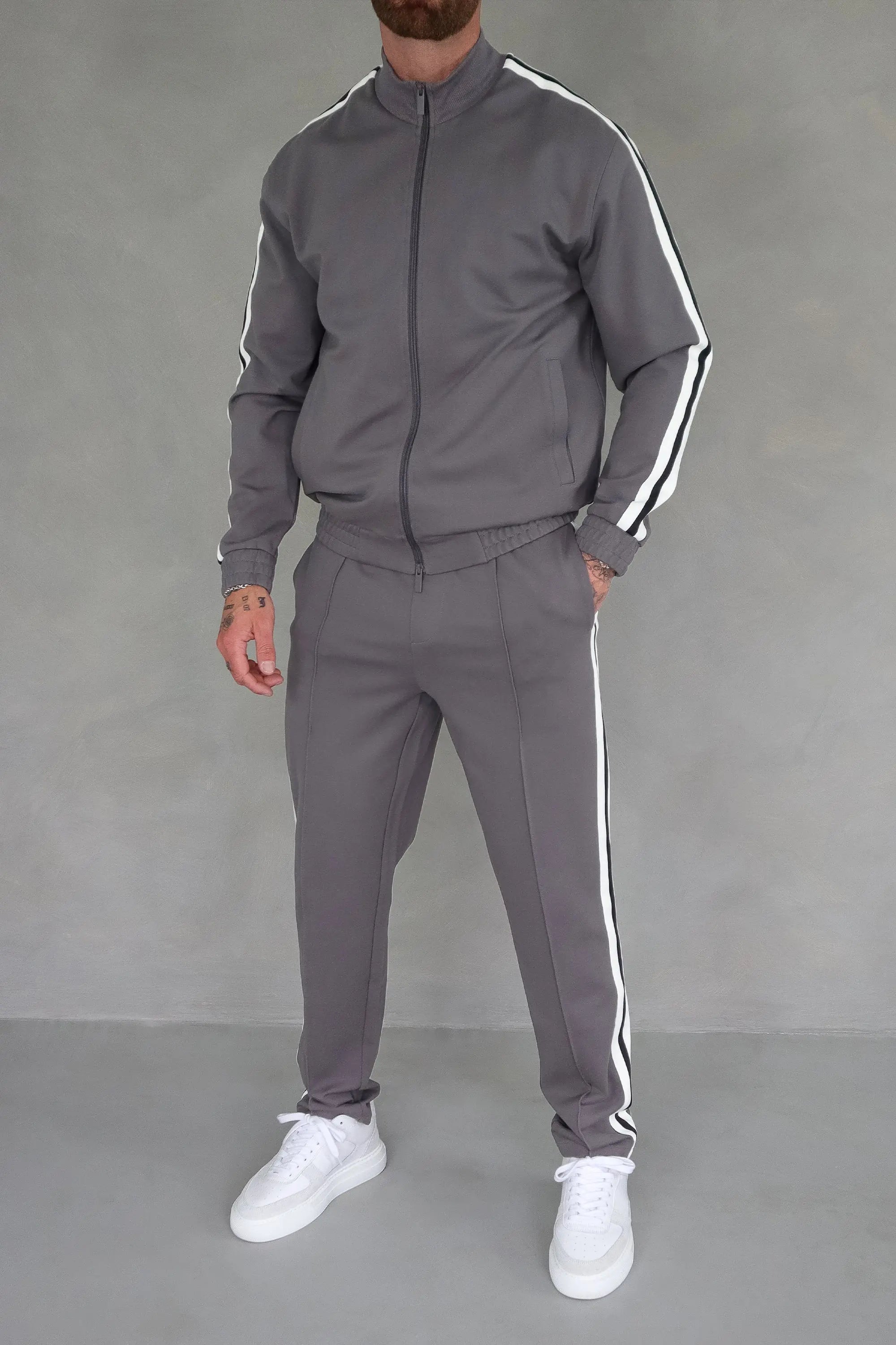 The Tape Tracksuit - Charcoal Grey Goodiefetch