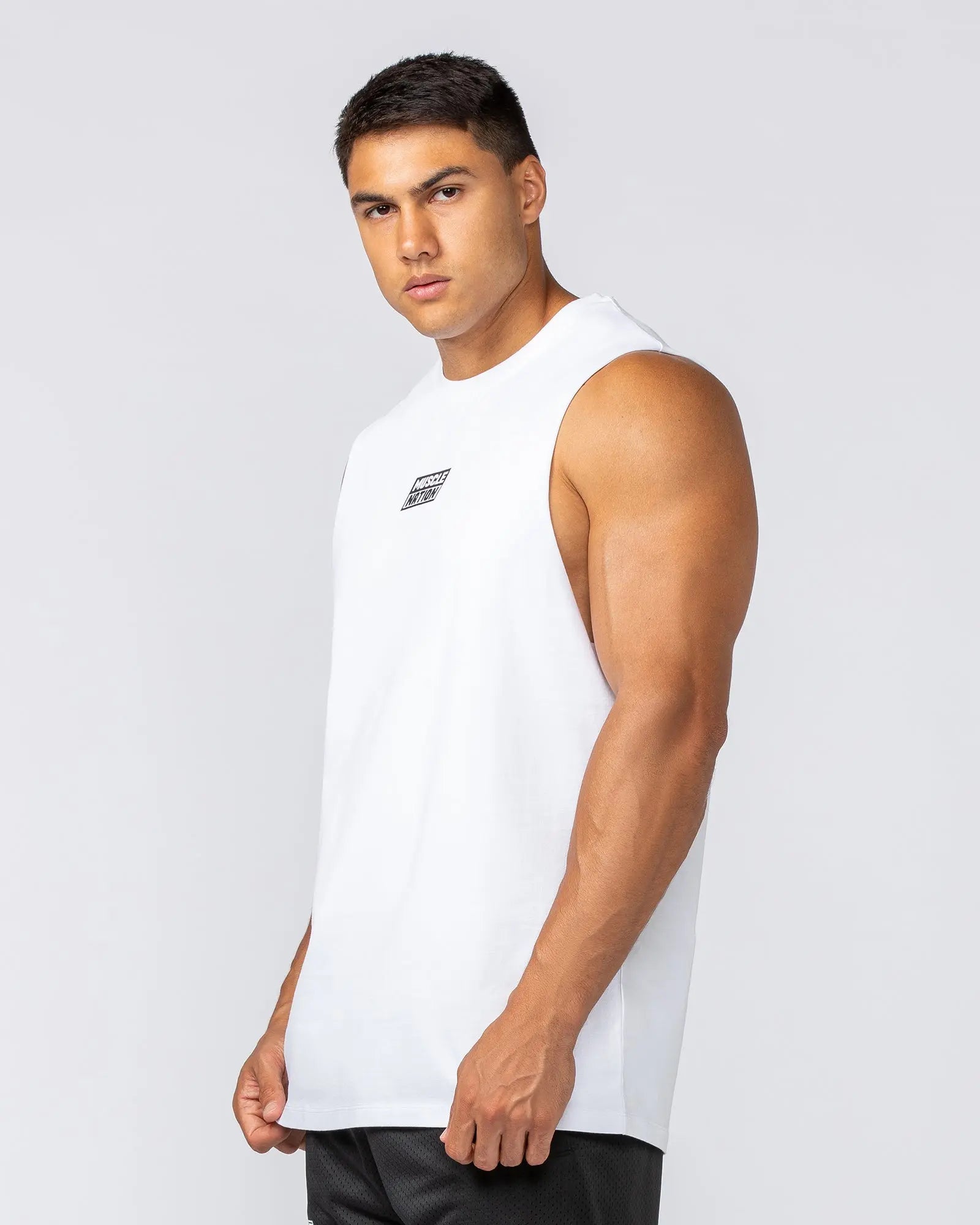 Throwback Training Tank - White - Goodiefetch