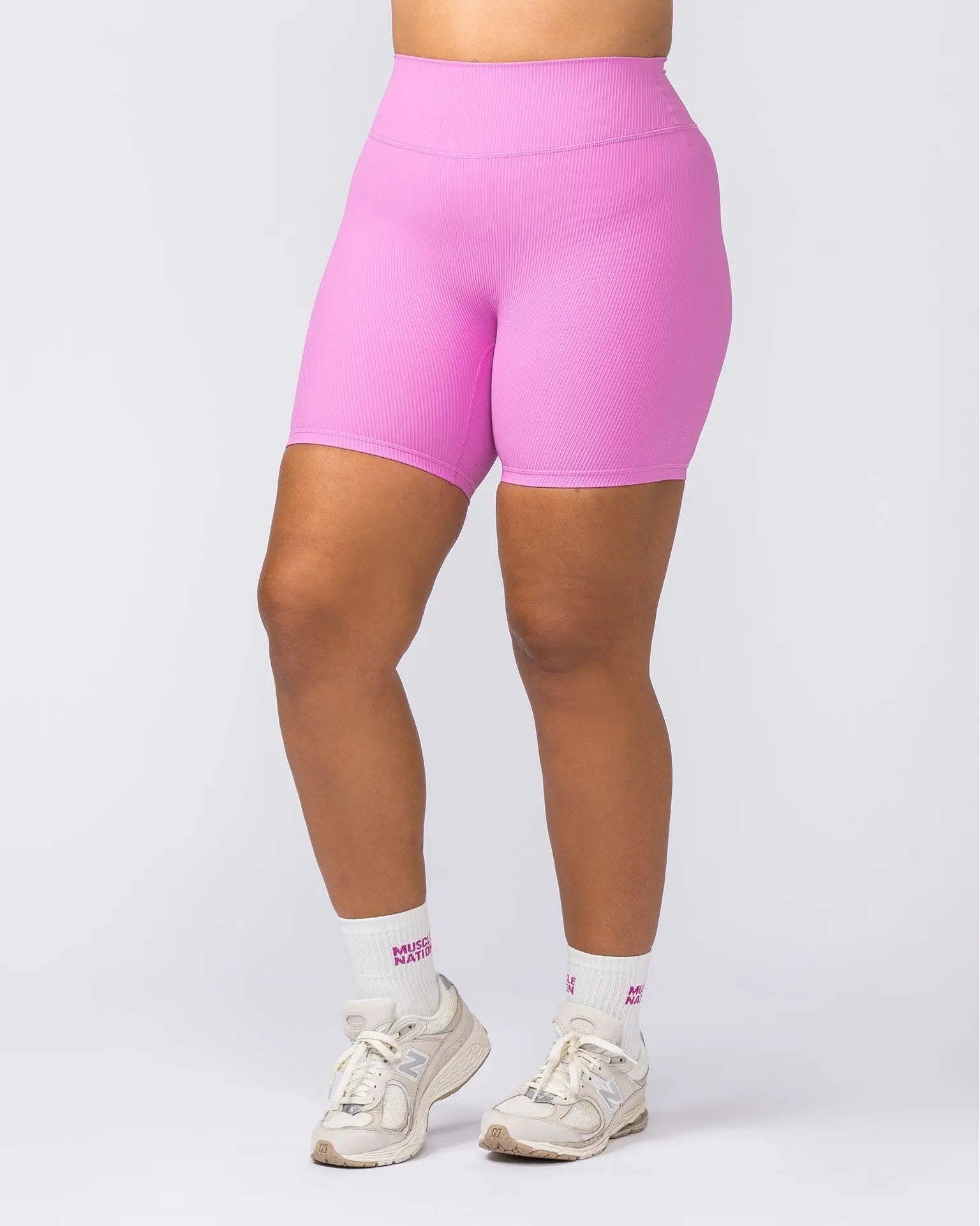 Zero Rise Rib Bike Shorts - Fondant Pink - Goodiefetch