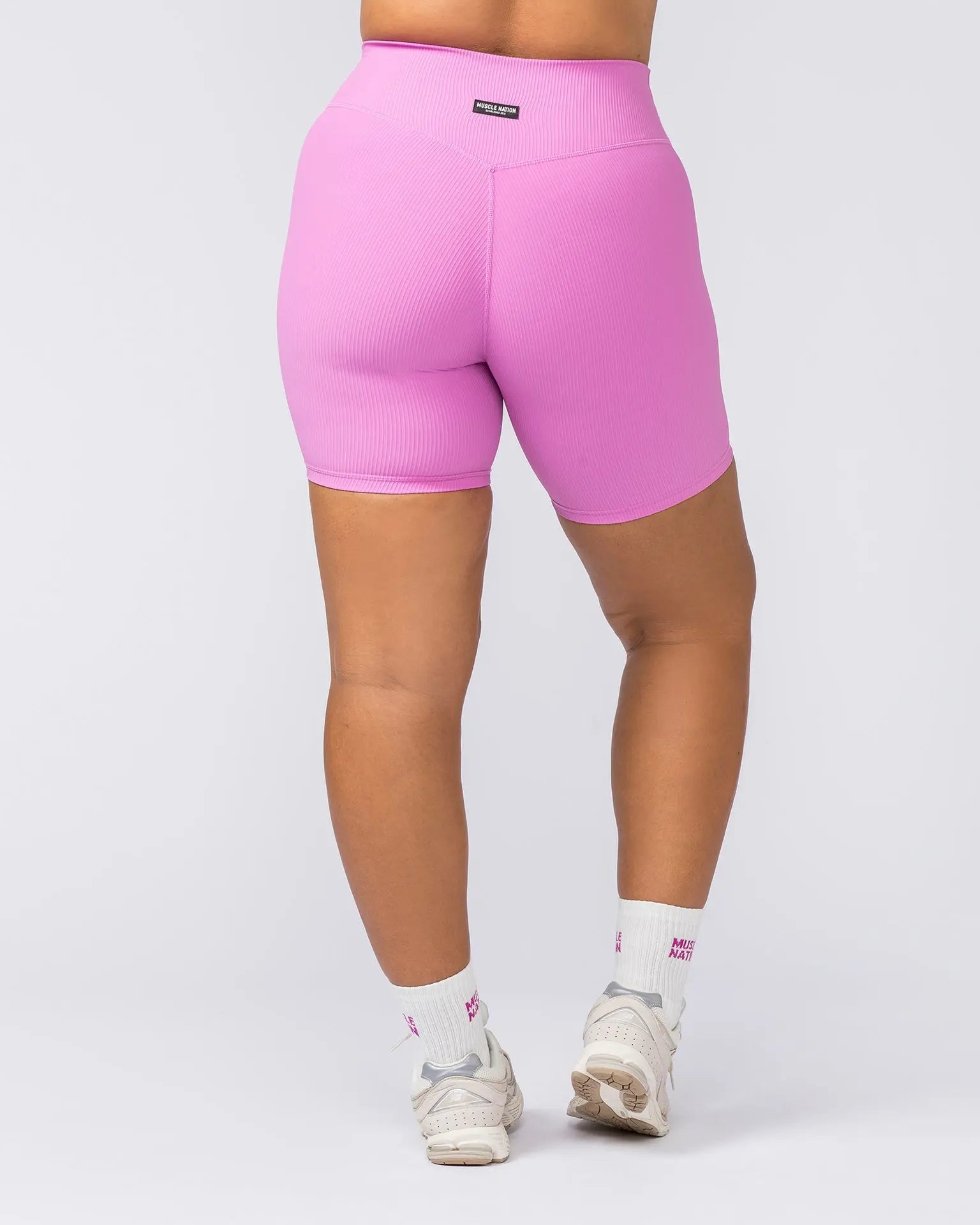 Zero Rise Rib Bike Shorts - Fondant Pink - Goodiefetch