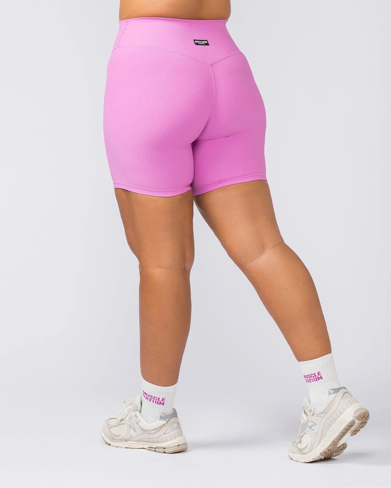 Zero Rise Rib Bike Shorts - Fondant Pink - Goodiefetch