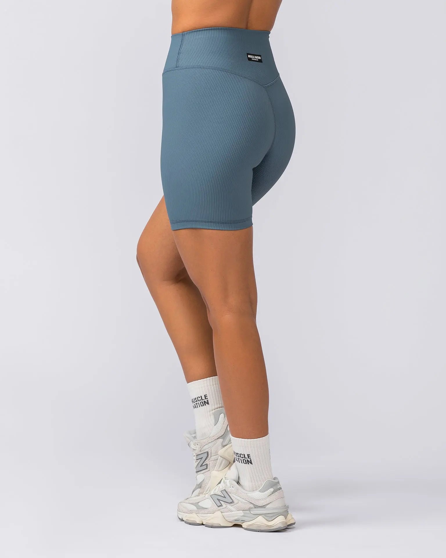 Zero Rise Rib Bike Shorts - Tidepool - Goodiefetch