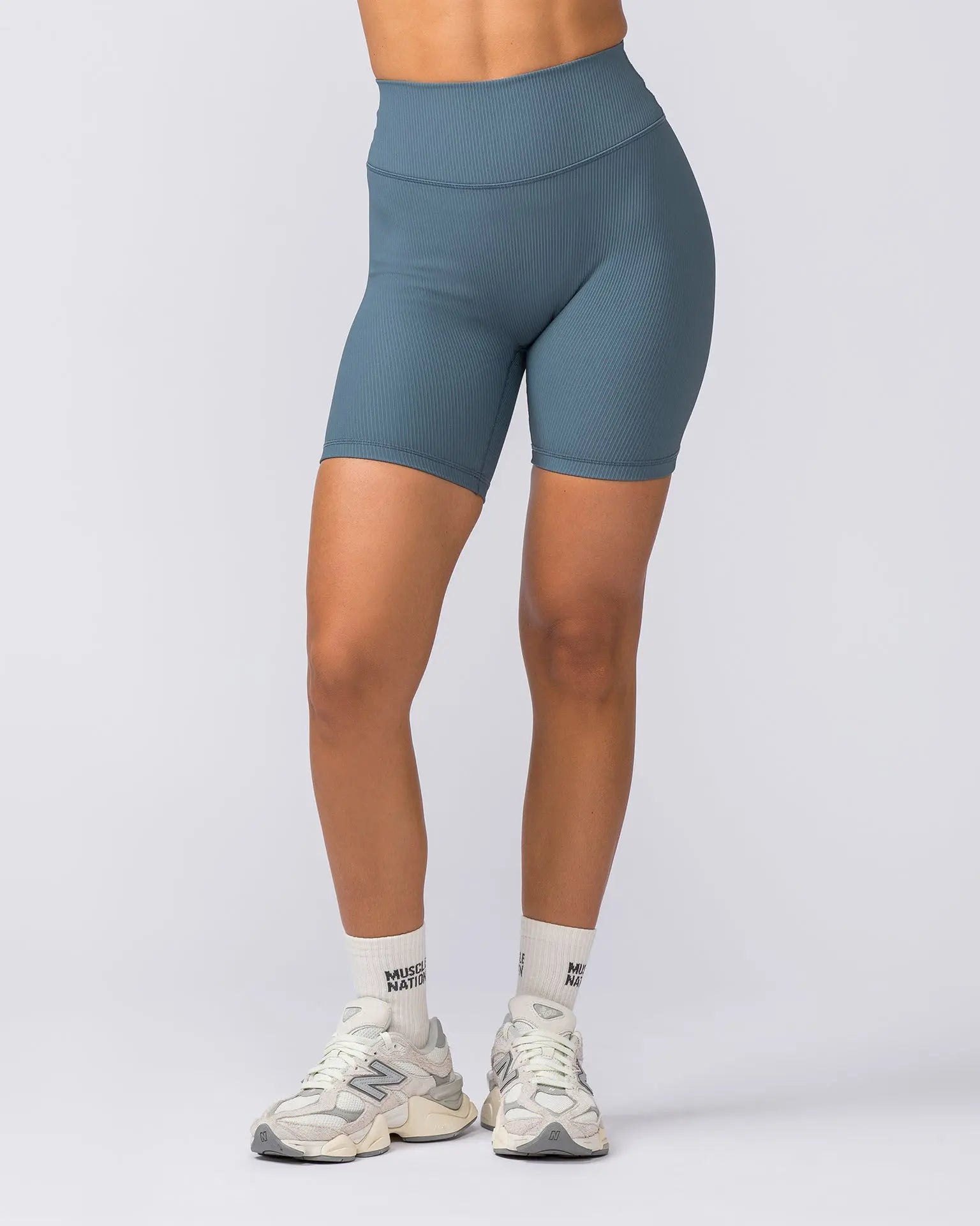 Zero Rise Rib Bike Shorts - Tidepool - Goodiefetch