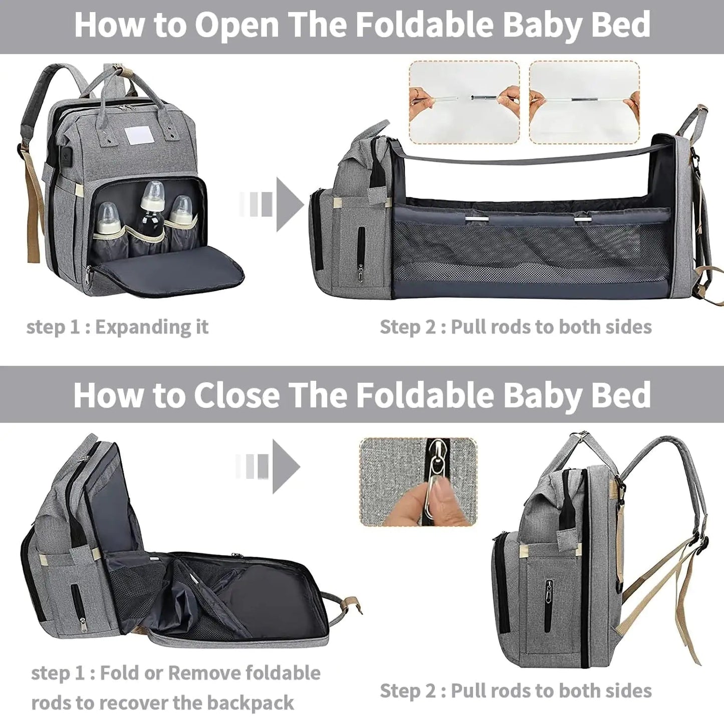 Baby Diaper Bag Nappy Stroller For Baby - Goodiefetch